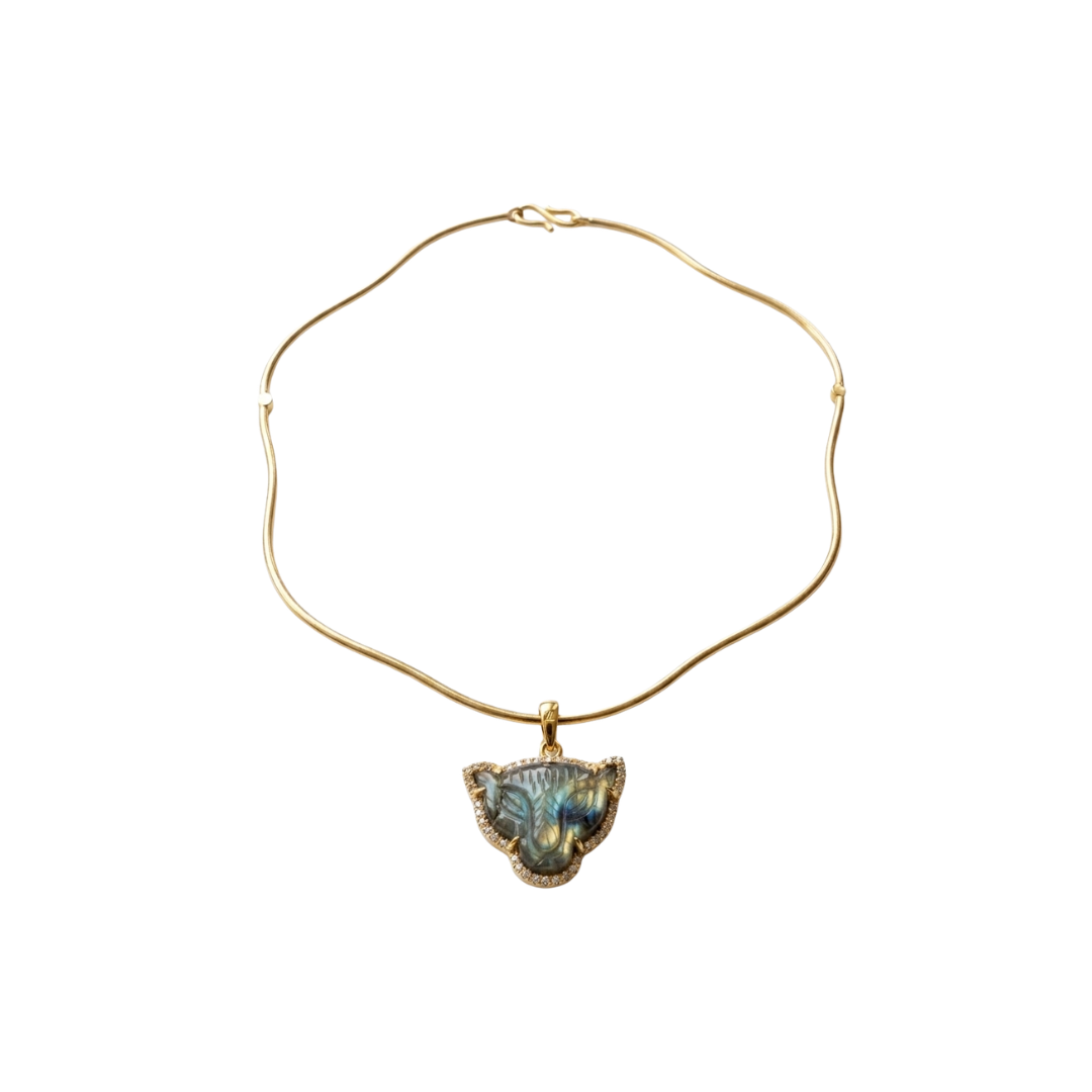 One Off | Labradorite & Cubic Zirconia | Necklace
