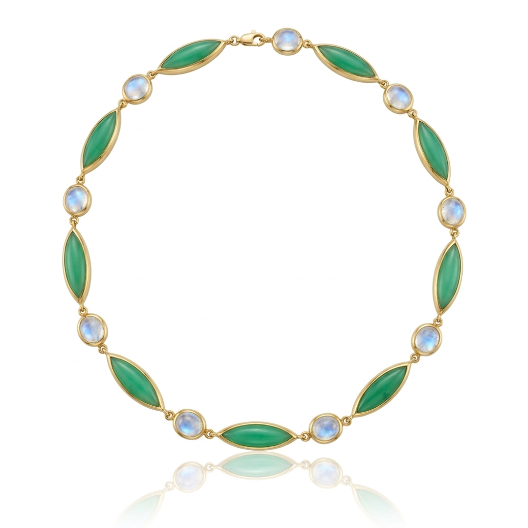 One Off | Chrysoprase & Moonstone | Necklace