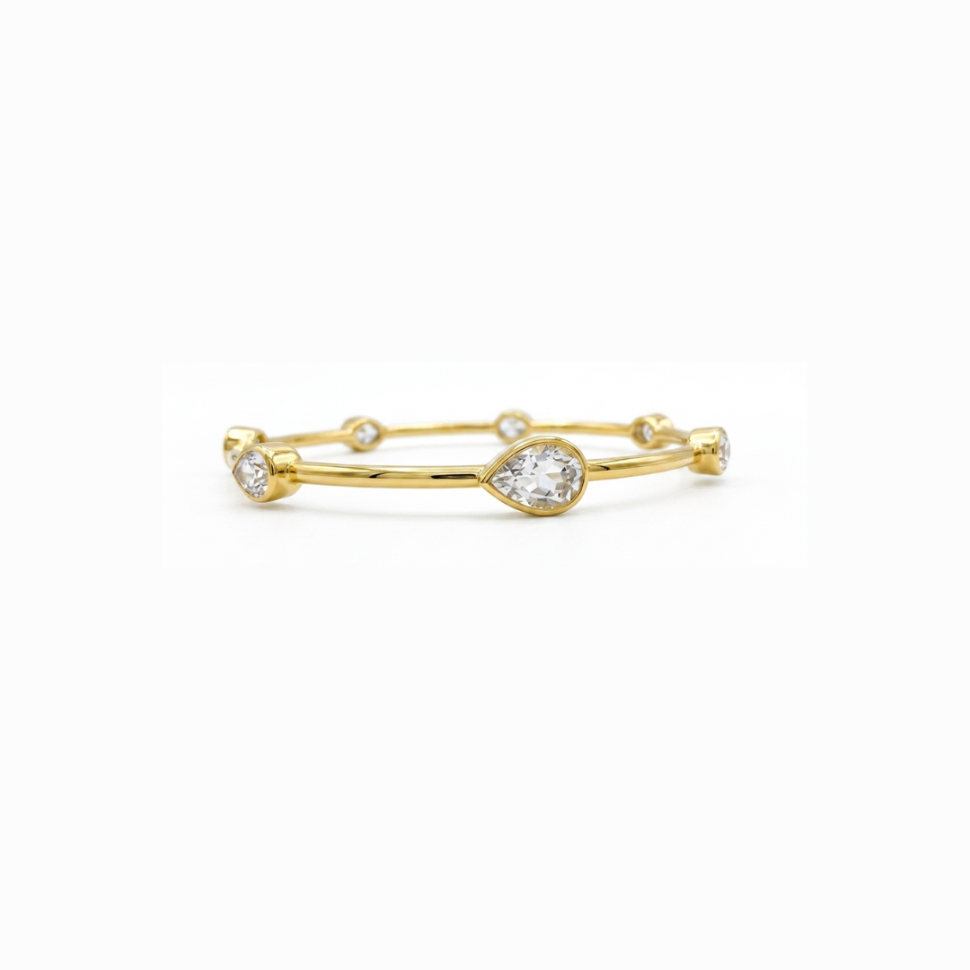 Natural White Topaz | Bangle