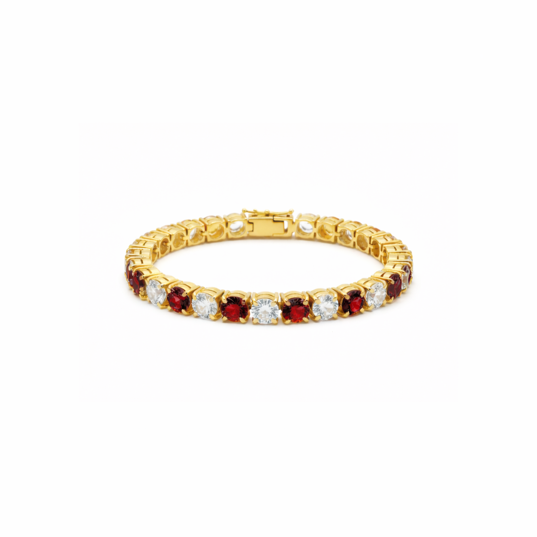 Liara | White Topaz And Garnet | Bracelet