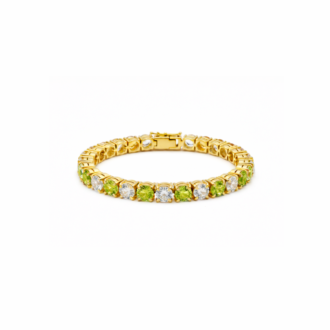 Liara | White Topaz And Peridot | Bracelet