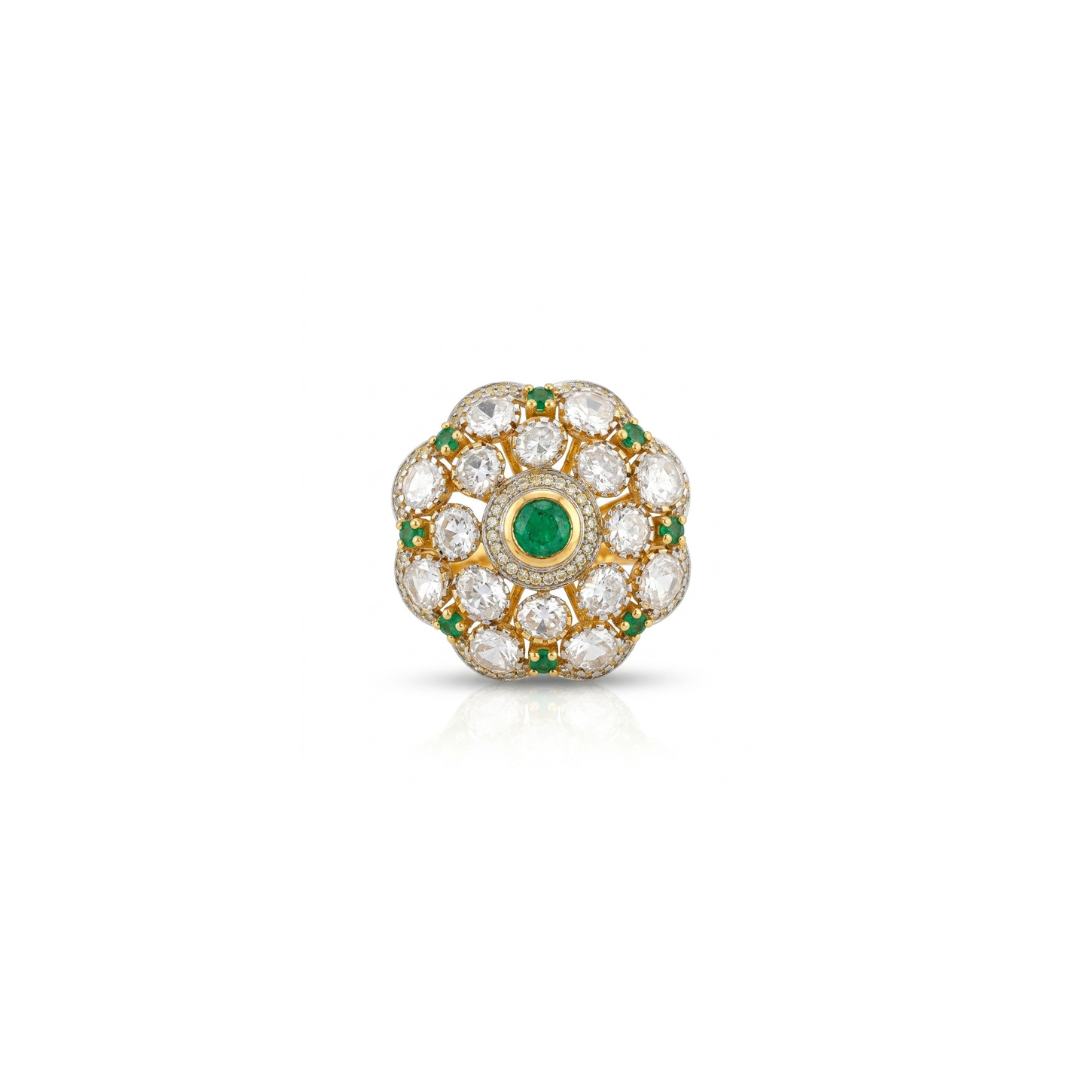 One Off | Emerald & Polki Diamond | Ring