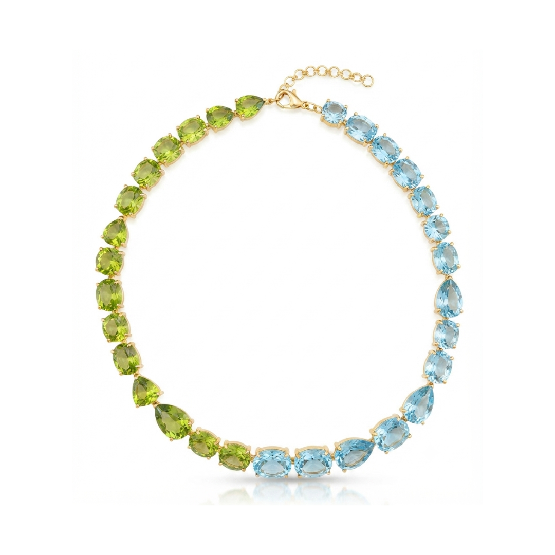 Peridot & Blue Topaz Necklace