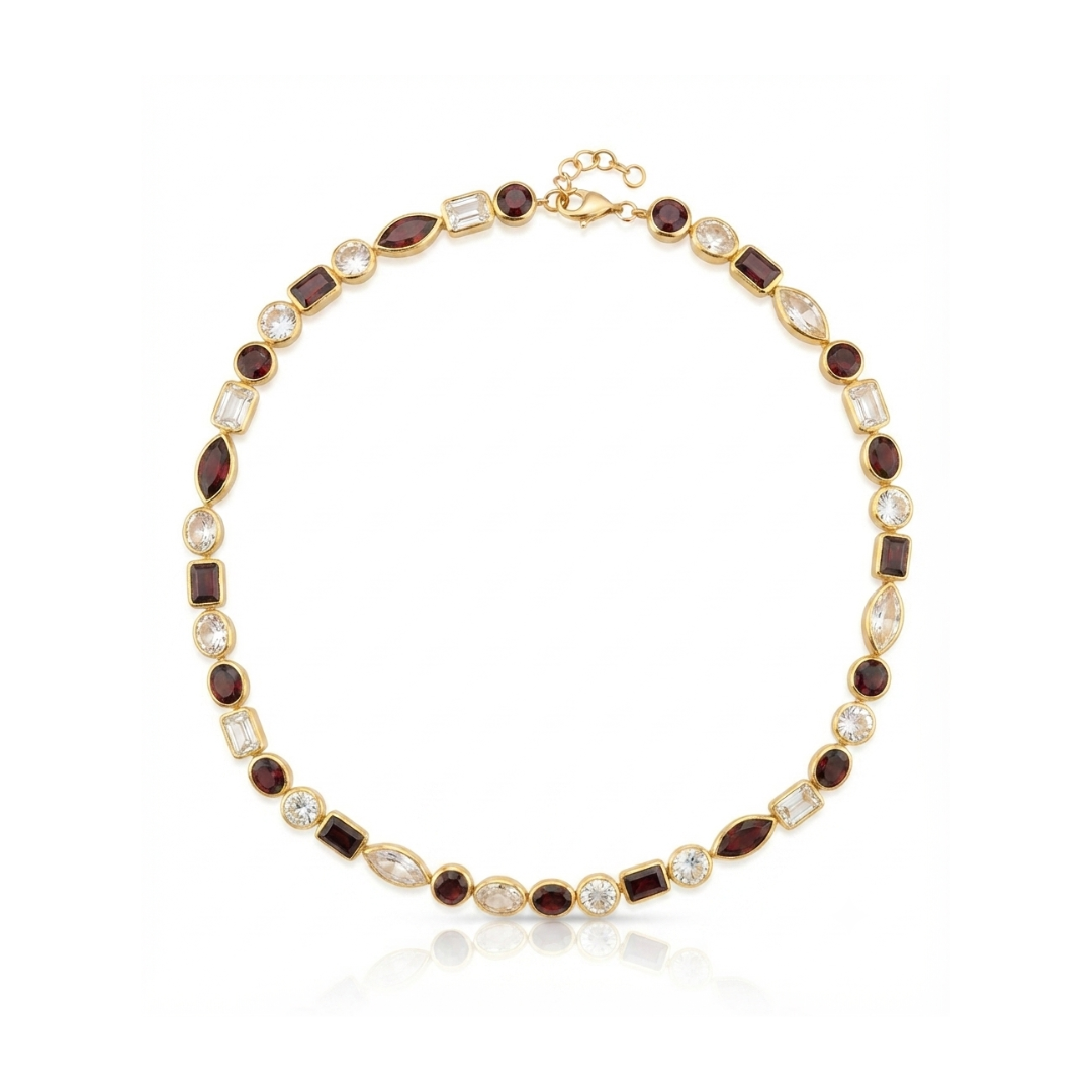 Garnet & White Topaz | Necklace