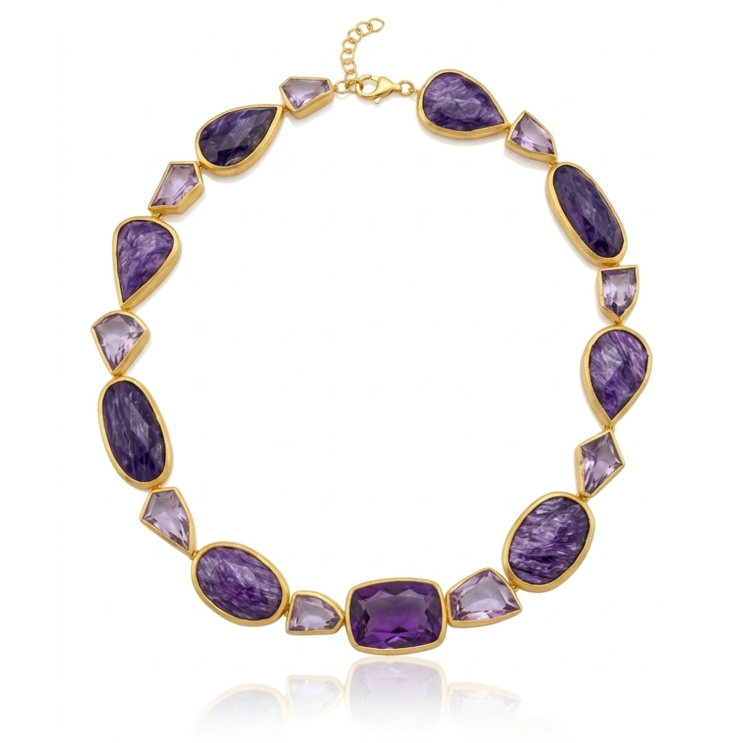One Off | Amethyst & Charoite | Necklace