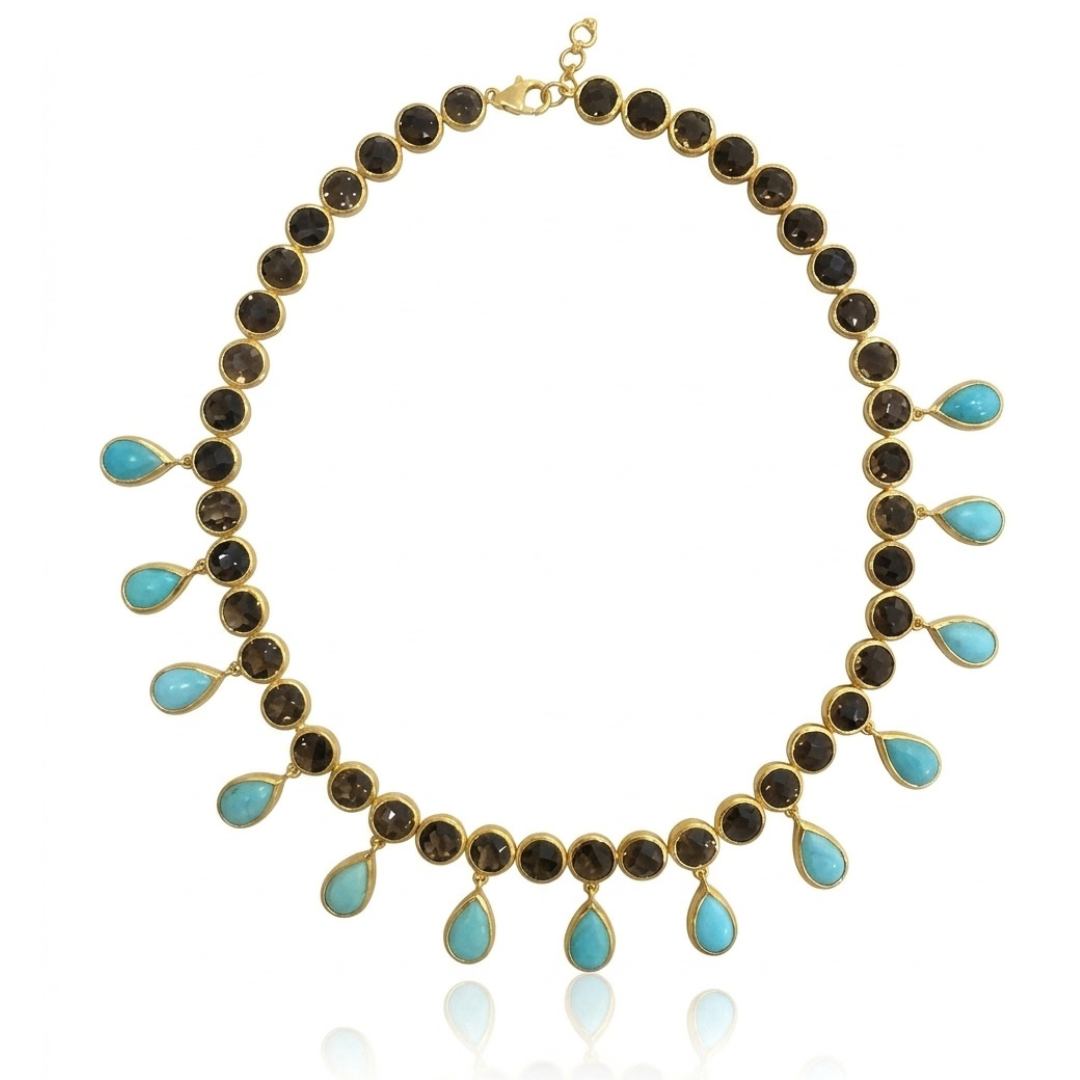 One Off | Smoky Quartz & Arizona Turquoise | Necklace