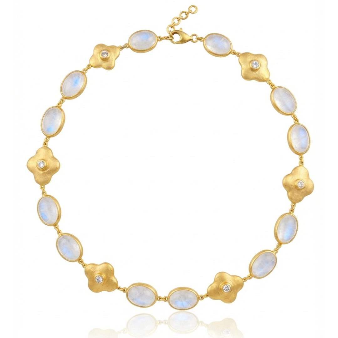 Erin | Moonstone & White Topaz | Necklace