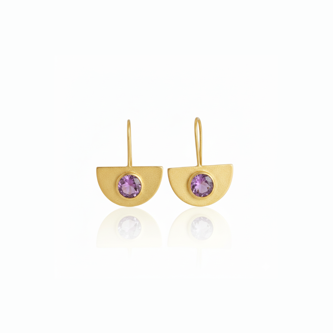 Crescent | Amethyst Earrings