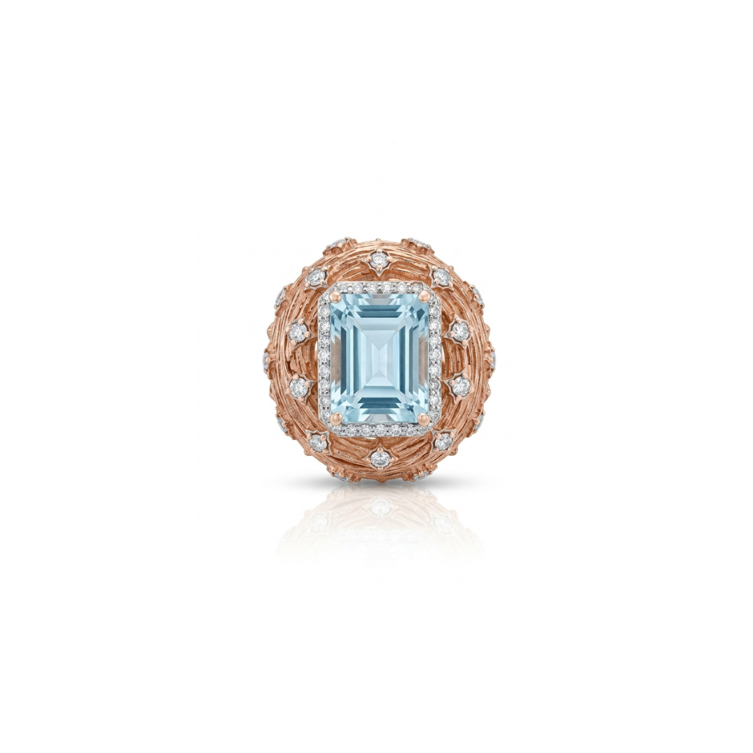 One Off | Aquamarine & Diamonds | Ring