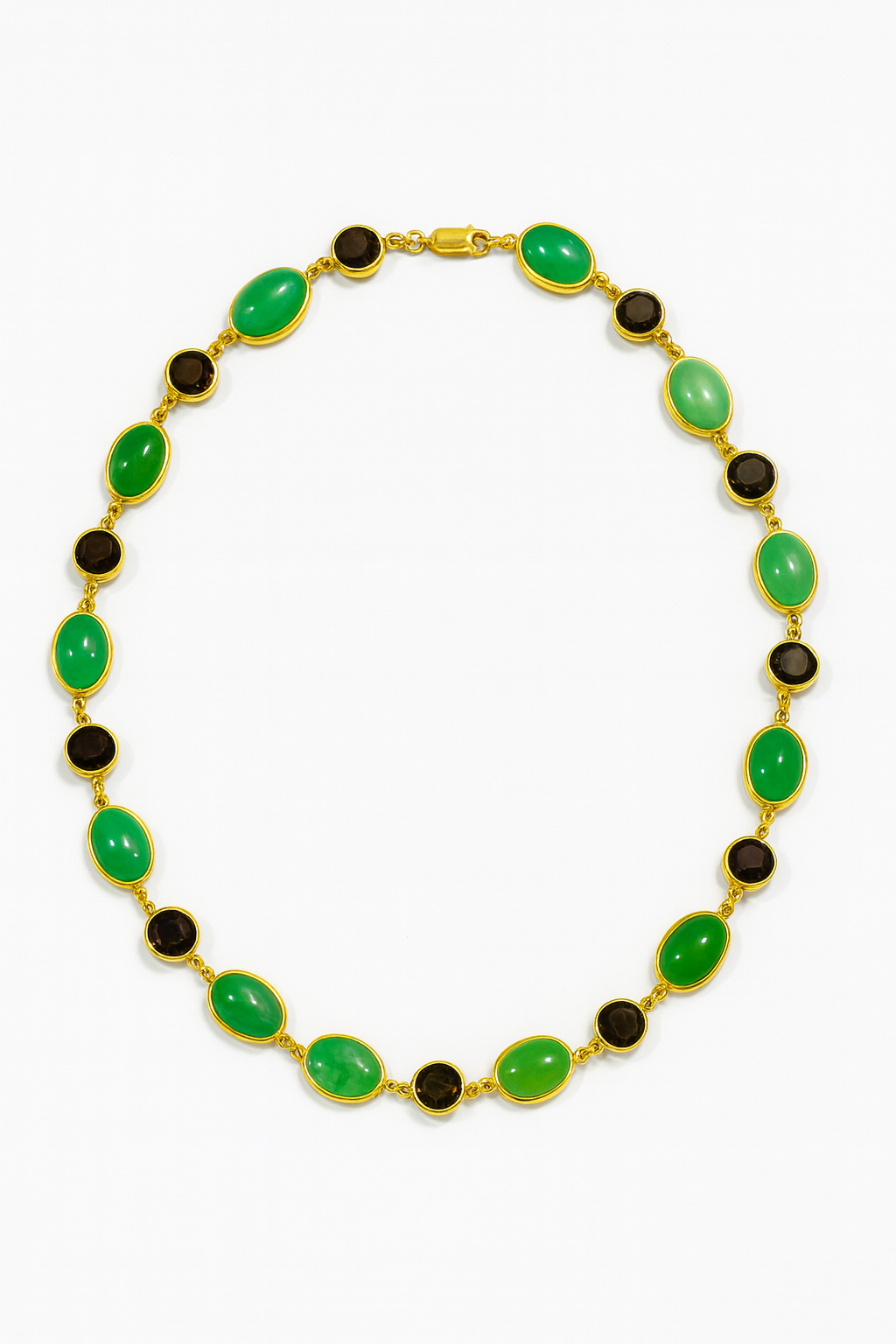 One Off | Smokey Quartz and Chrysoprase | Necklace