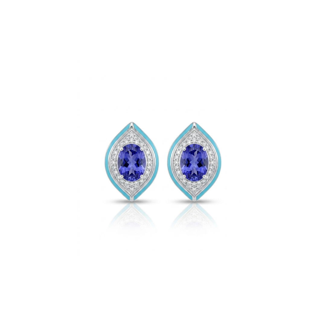 One Off | Tanzanite & Polki Diamond | Studs