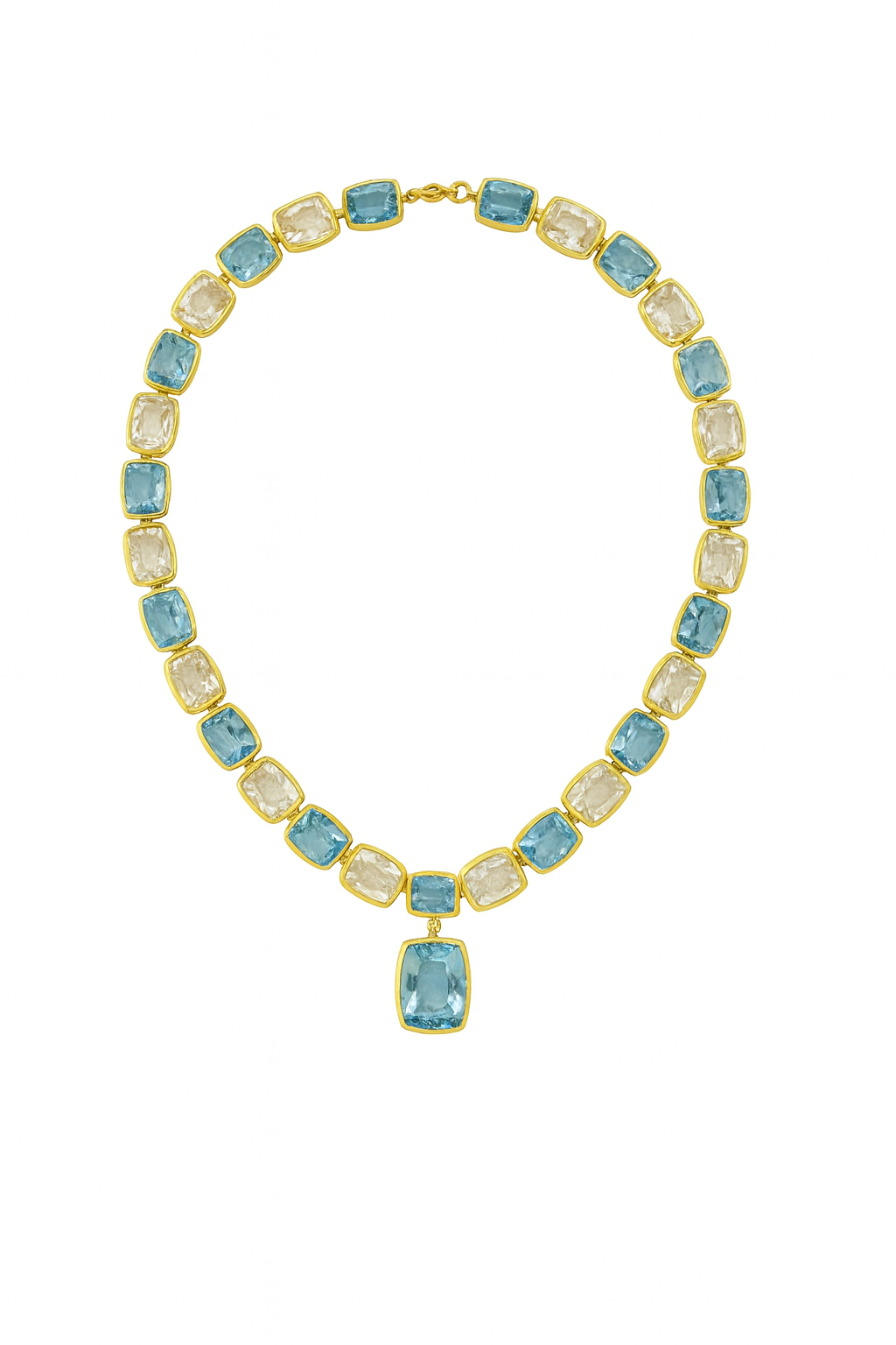 One Off | Baby Blue Topaz, Sky Blue Topaz And White Topaz | Necklace