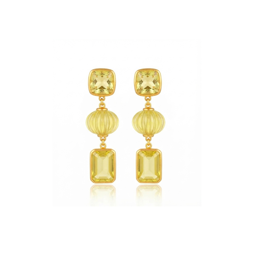 One Off | Lemon Quartz | Earrings