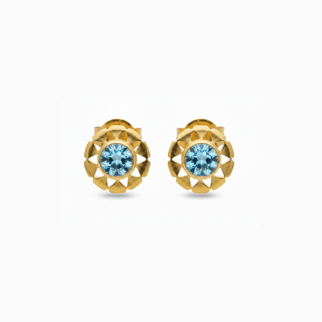 Belle | Sky Blue Topaz | Studs