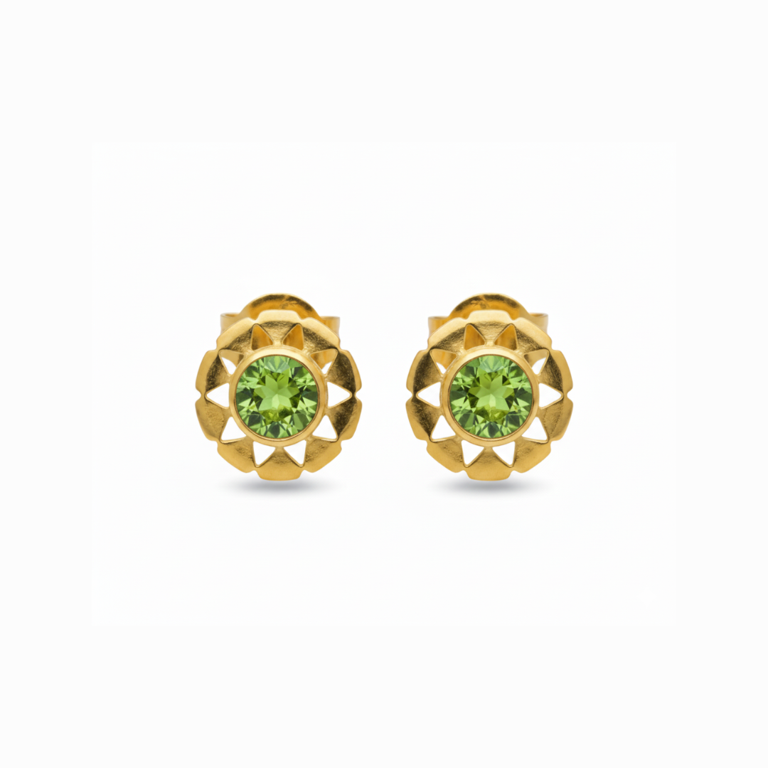 Belle | Peridot | Studs