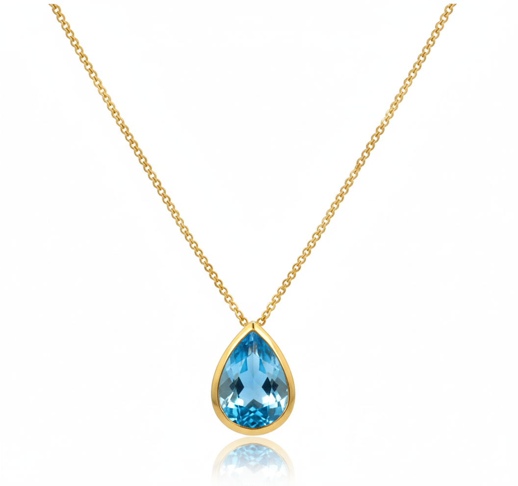 Abby | Swiss Blue Topaz | Necklace