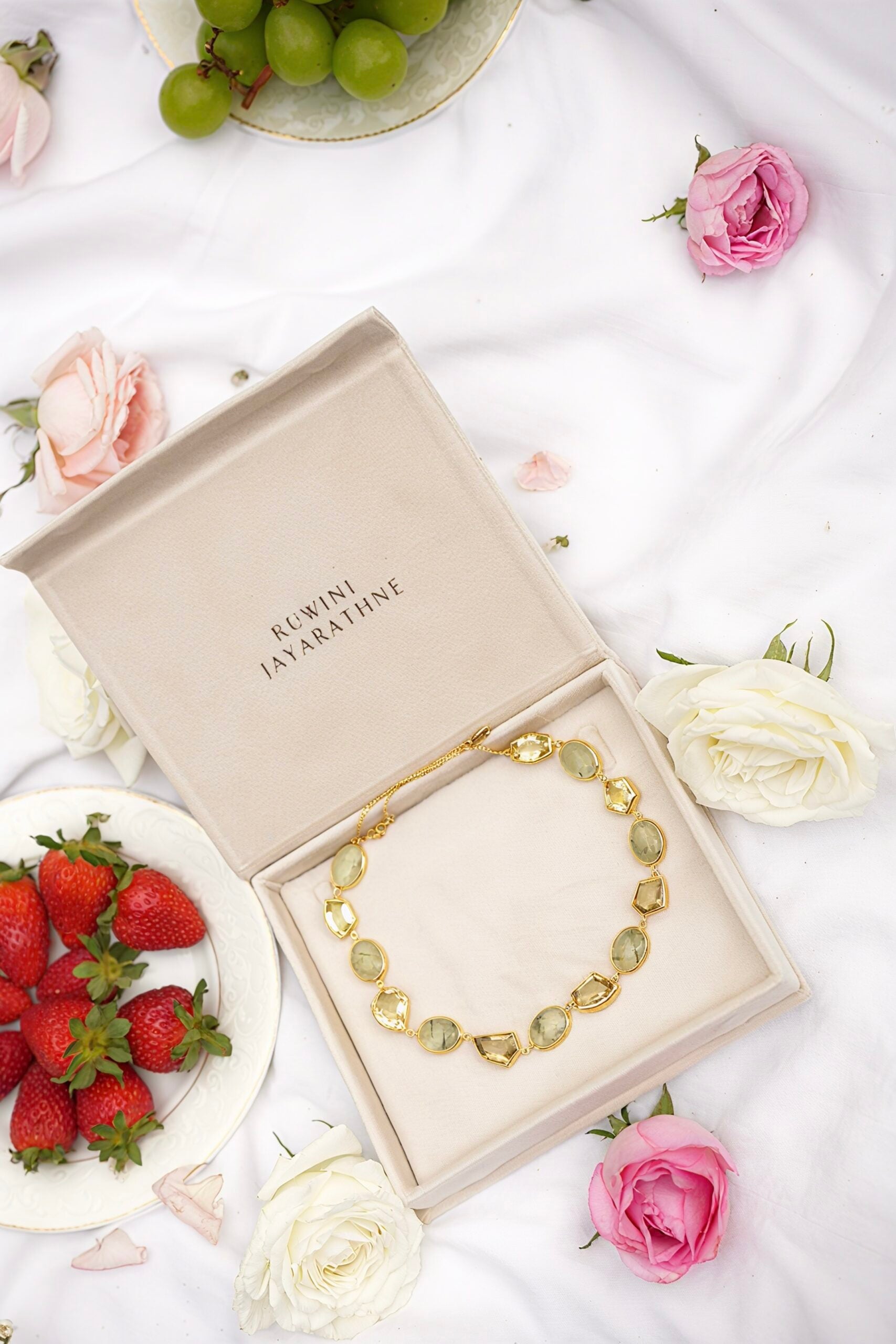 Lemon Quartz And Prehnite | Necklace