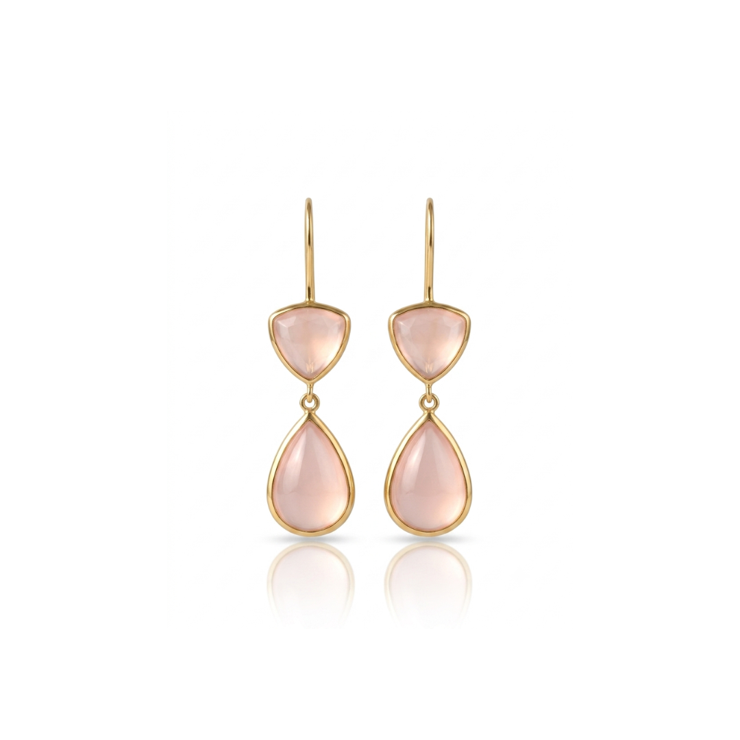 One Off | Rose Quartz | Earrings