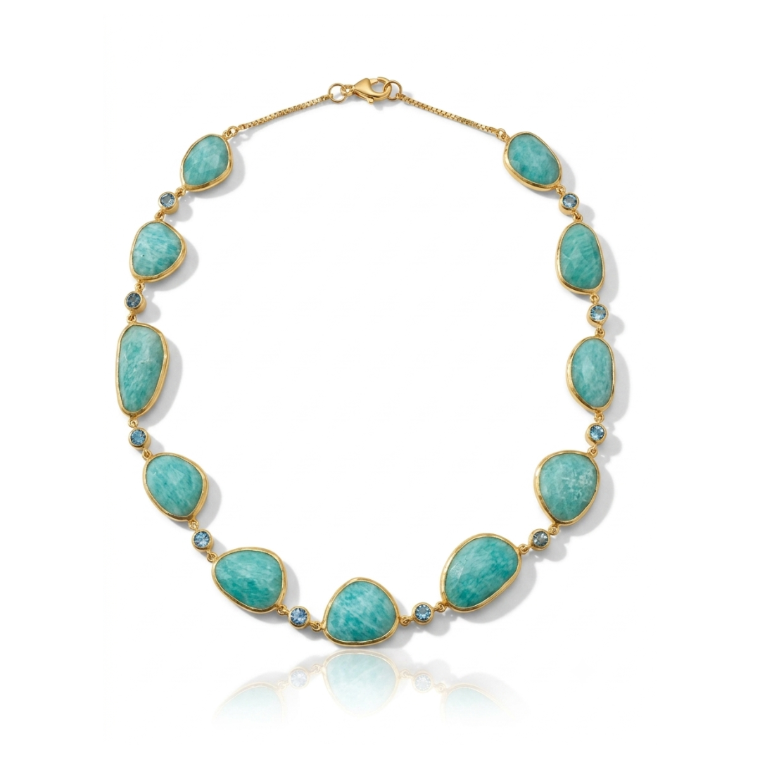Amazonite & Swiss Blue Topaz | Necklace