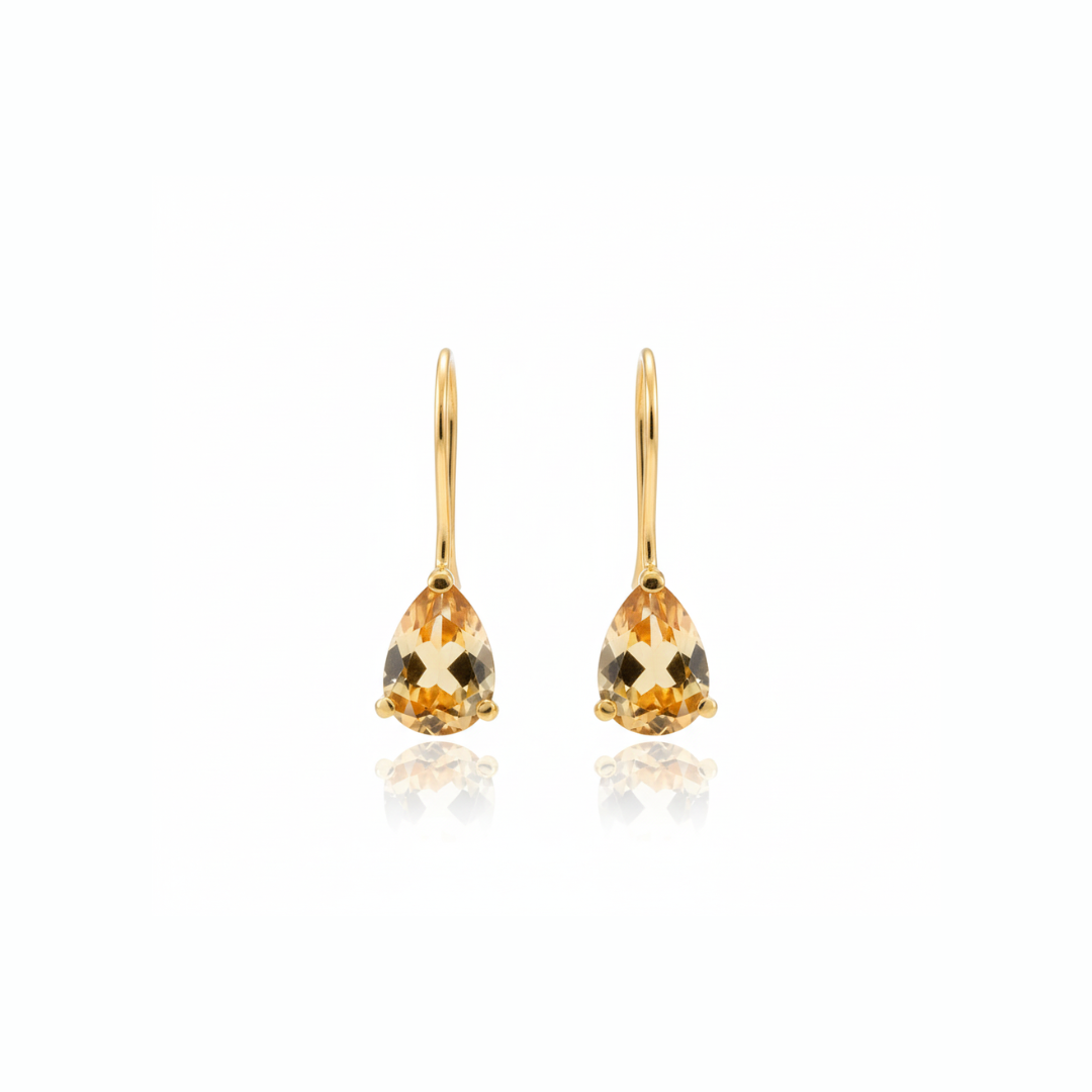 Carla | Drop | Citrine Earrings
