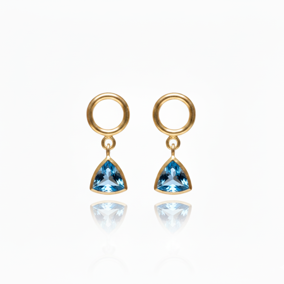 Tia | Swiss Blue Topaz | Earrings