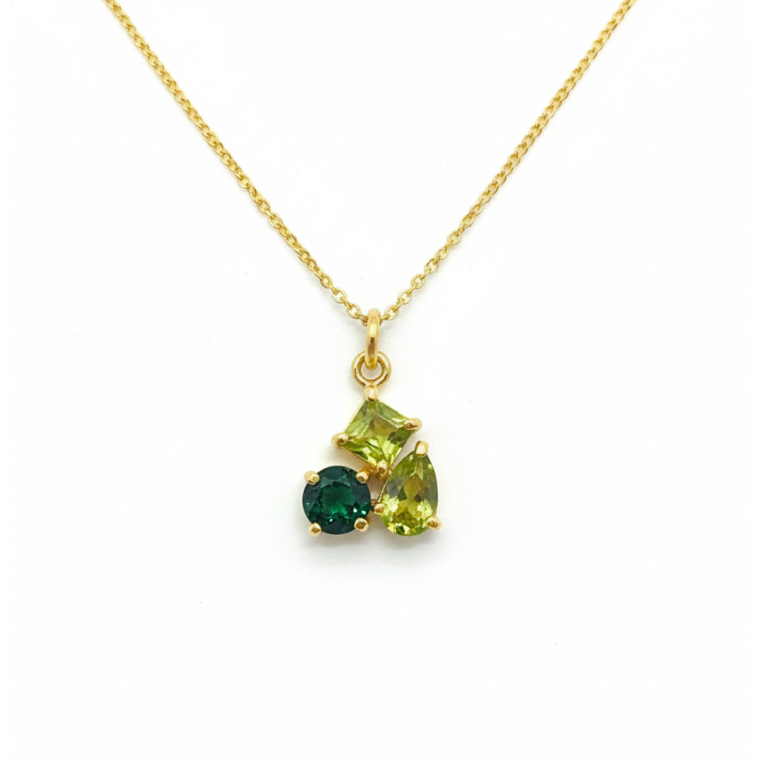 Jane | Chromium Diopside & Peridot | Necklace