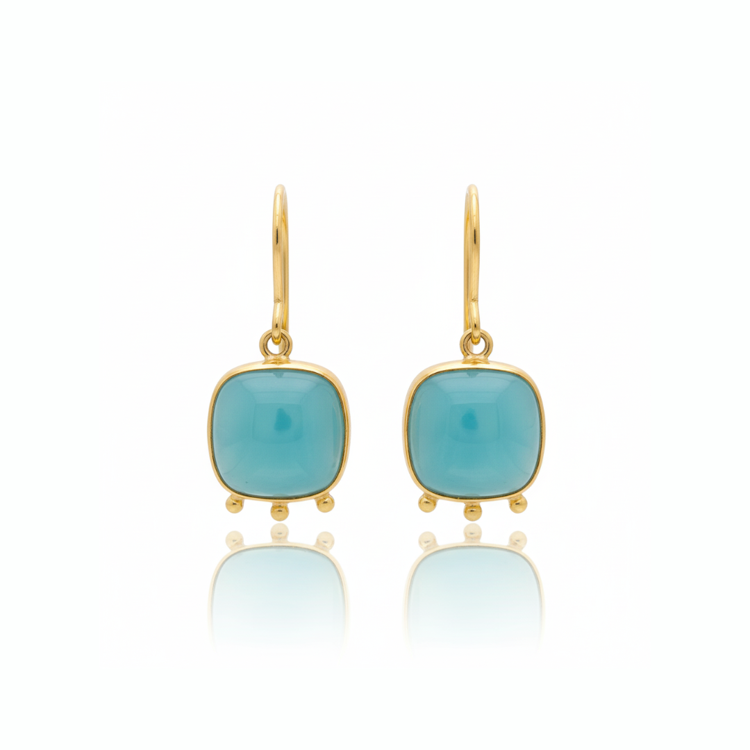 Ivy | Dyed Blue Chalcedony | Earring