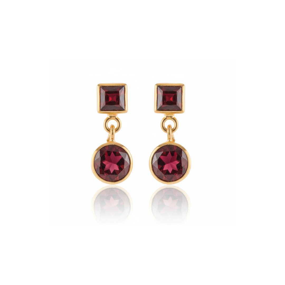 Ava | Garnet | Earrings