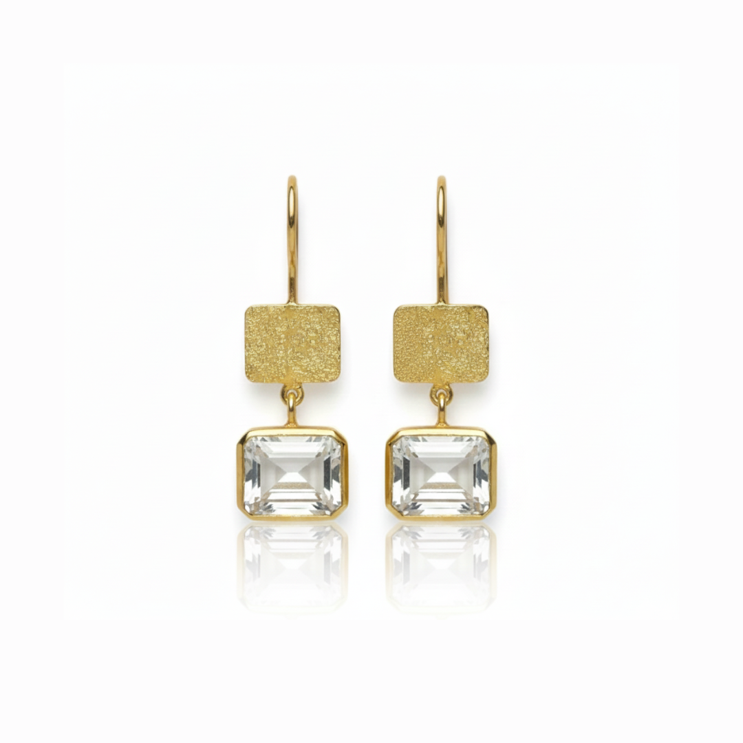 Ira | White topaz | Earrings