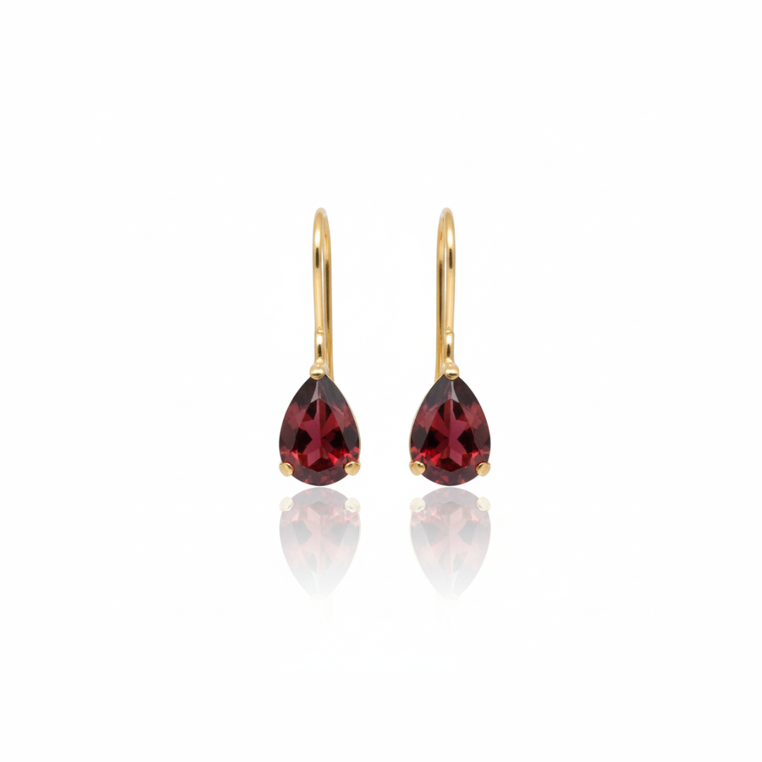 Carla | Drop | Garnet | Earrings