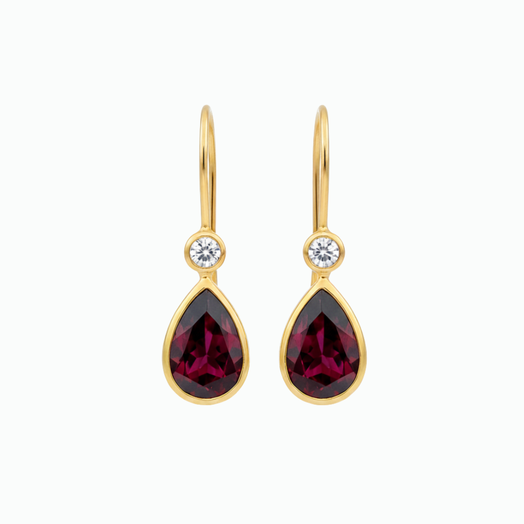 Ana | Garnet And White Topaz | Earring