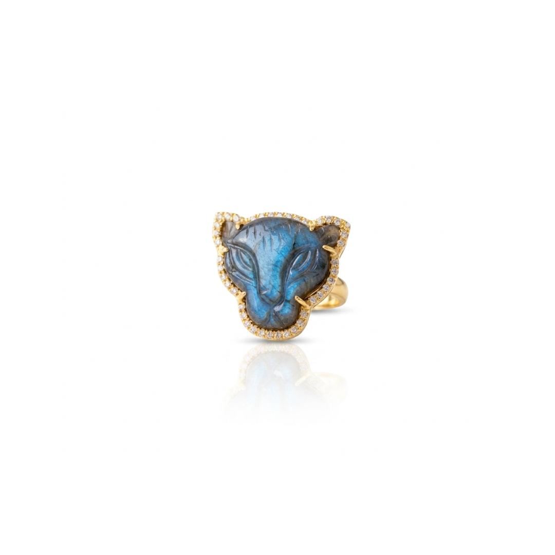 One Off | Labradorite & Cubic Zirconia | Ring