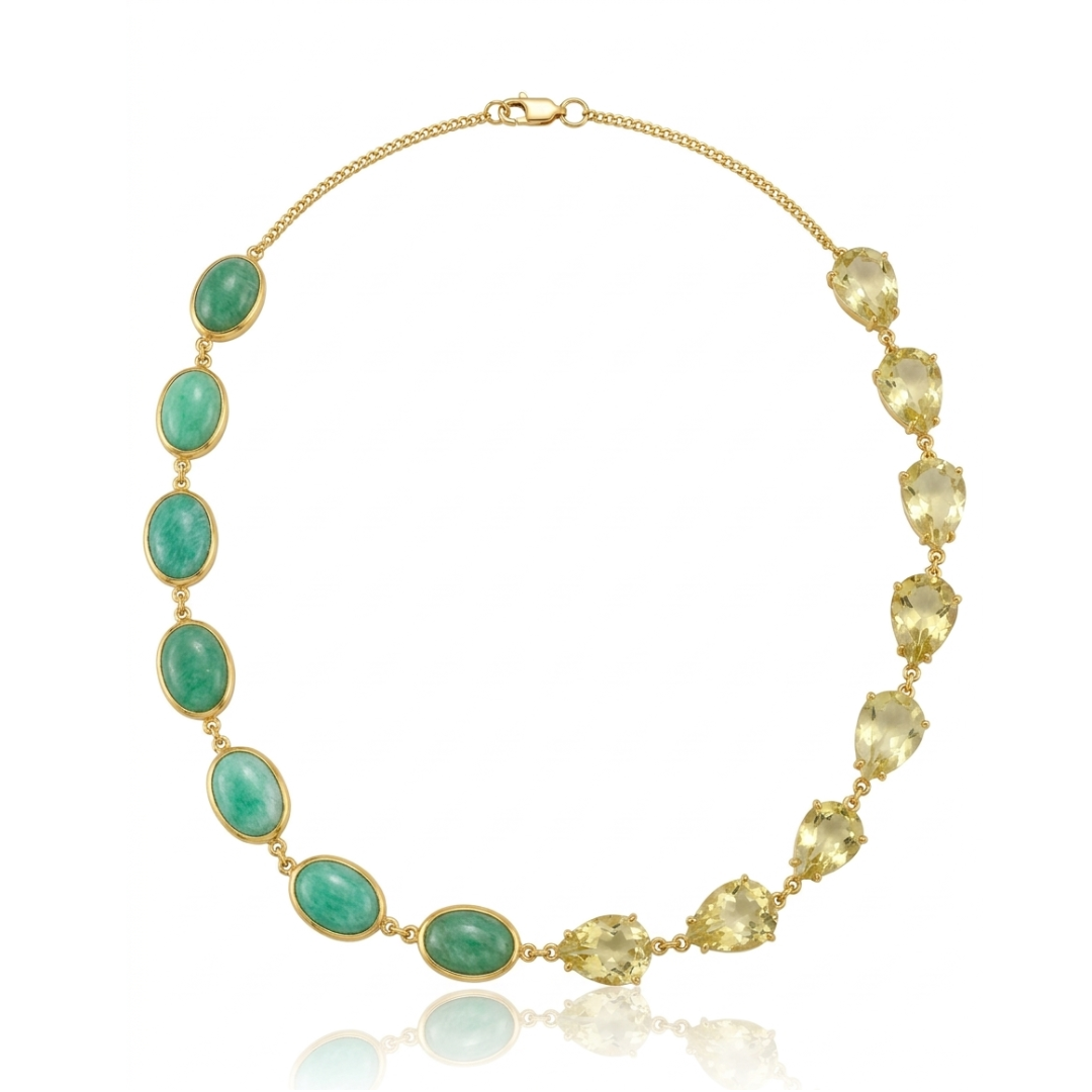 One Off | Chrysoprase & Lemon Quartz | Necklace