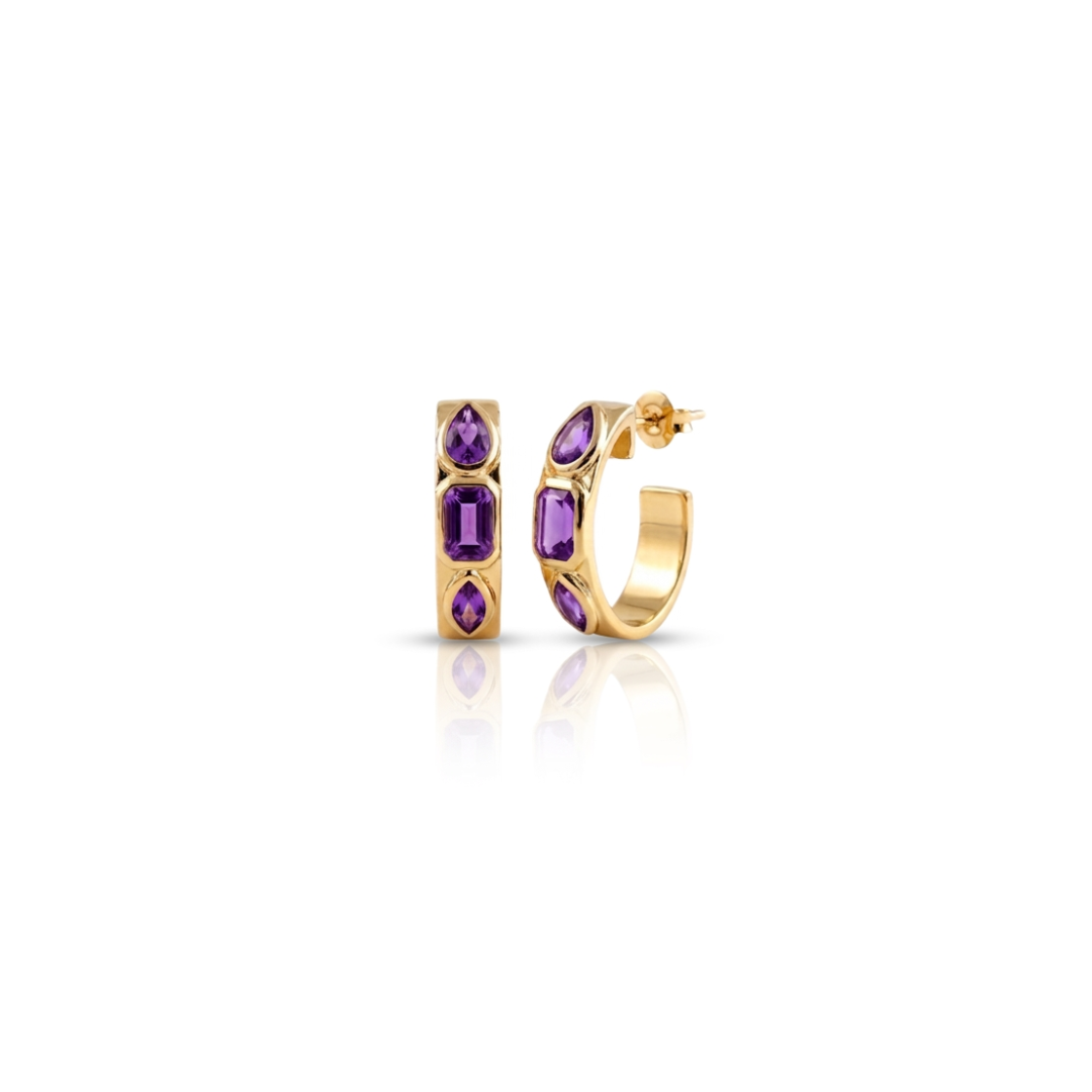Florence | Amethyst | Hoops