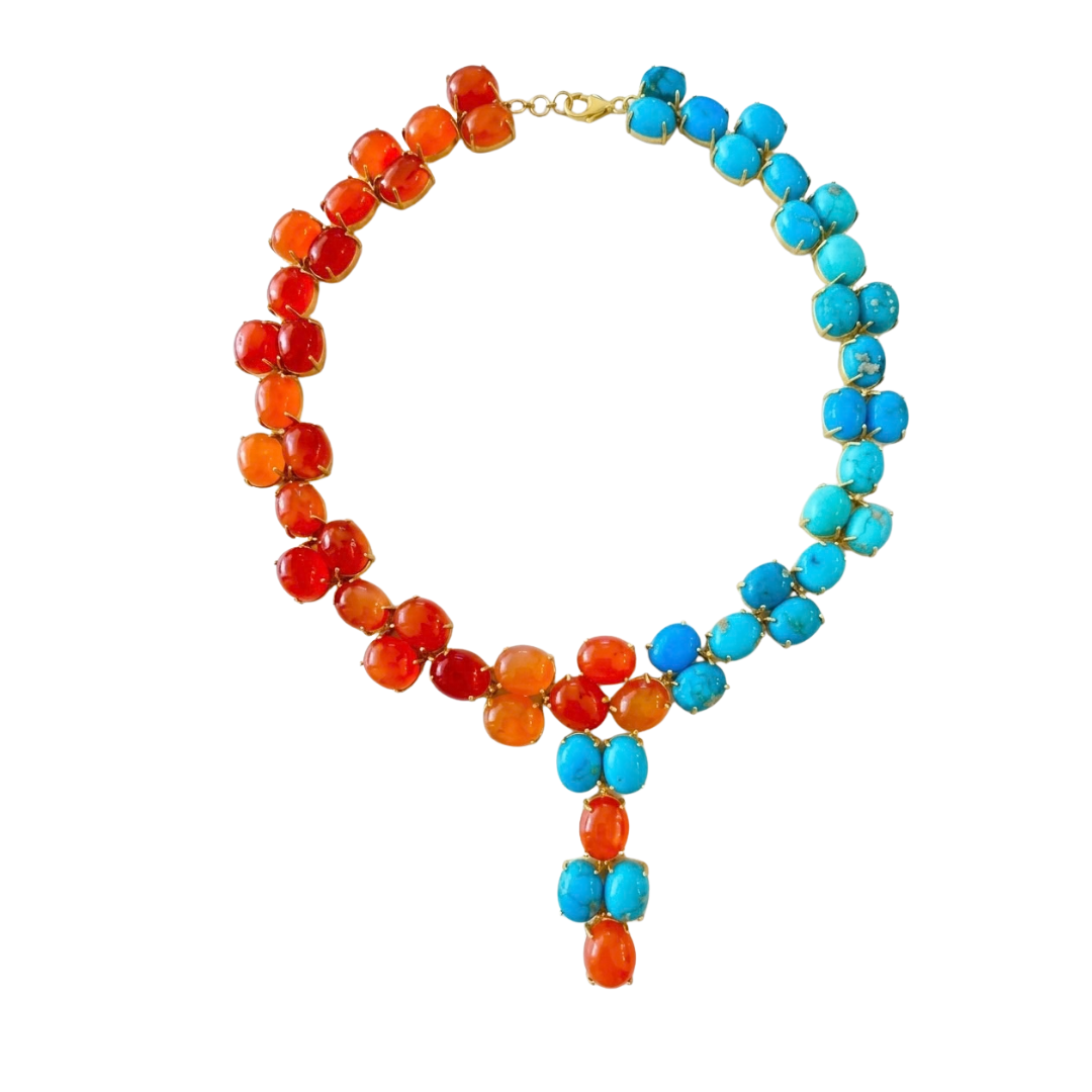 One Off | Kingman Turquoise & Carnelian | Necklace