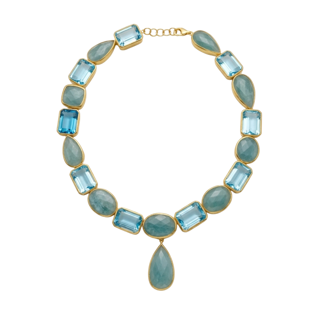One Off | Aquamarine & Sky Blue Topaz | Necklace