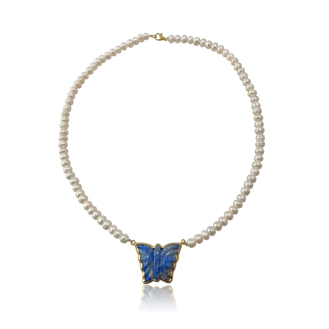 One Off | Cultured Pearl & Lapis | Necklace