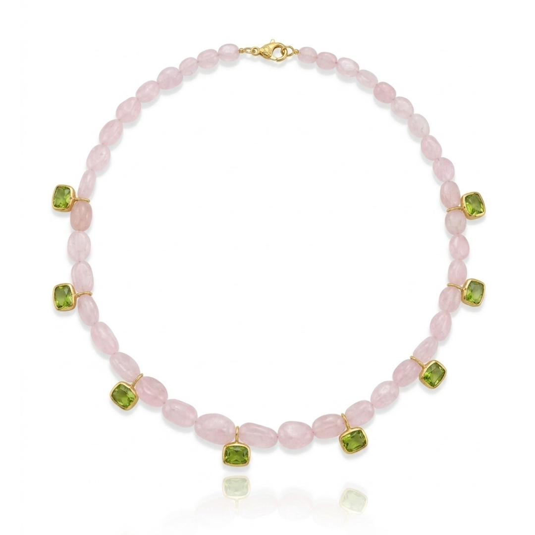 One Off | Rose Quartz & Peridot | Necklace