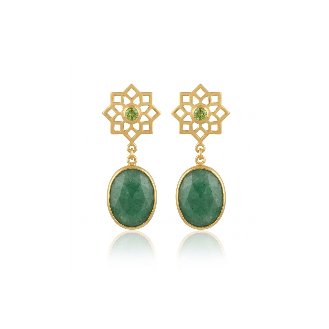 One Off | Peridot & Kiwi Quartz | Earrings