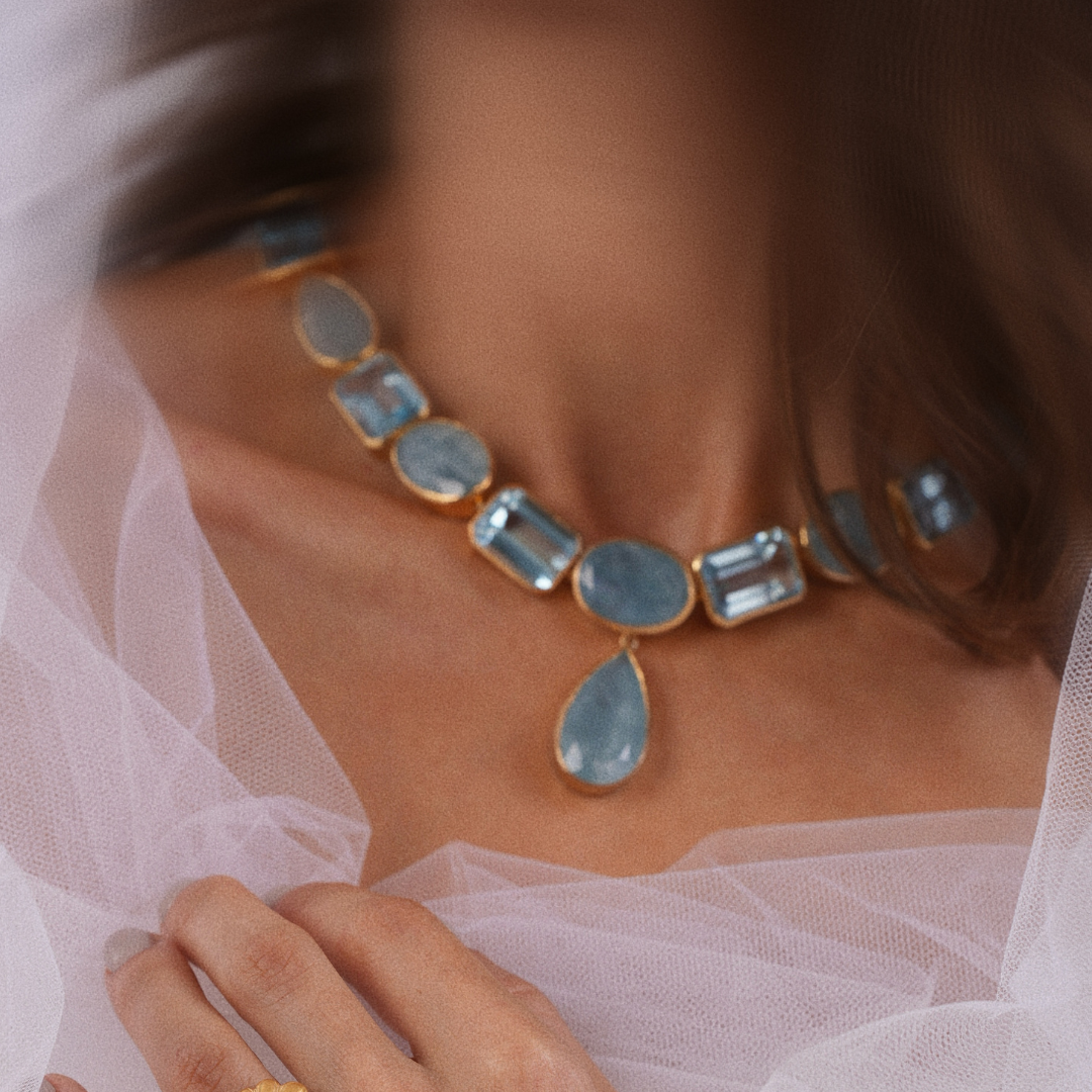 One Off | Aquamarine & Sky Blue Topaz | Necklace