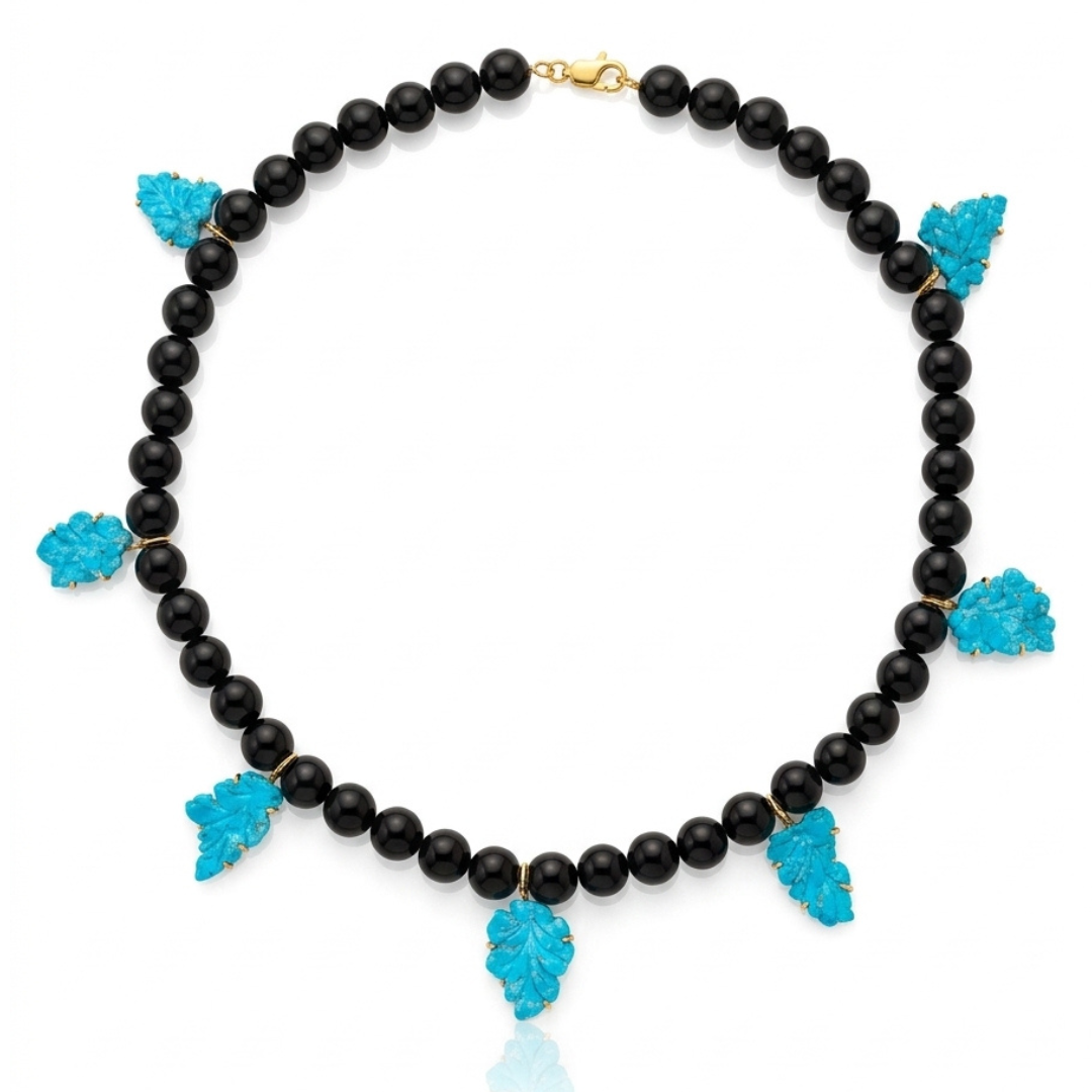 One off | Black Onyx & Turquoise | Necklace