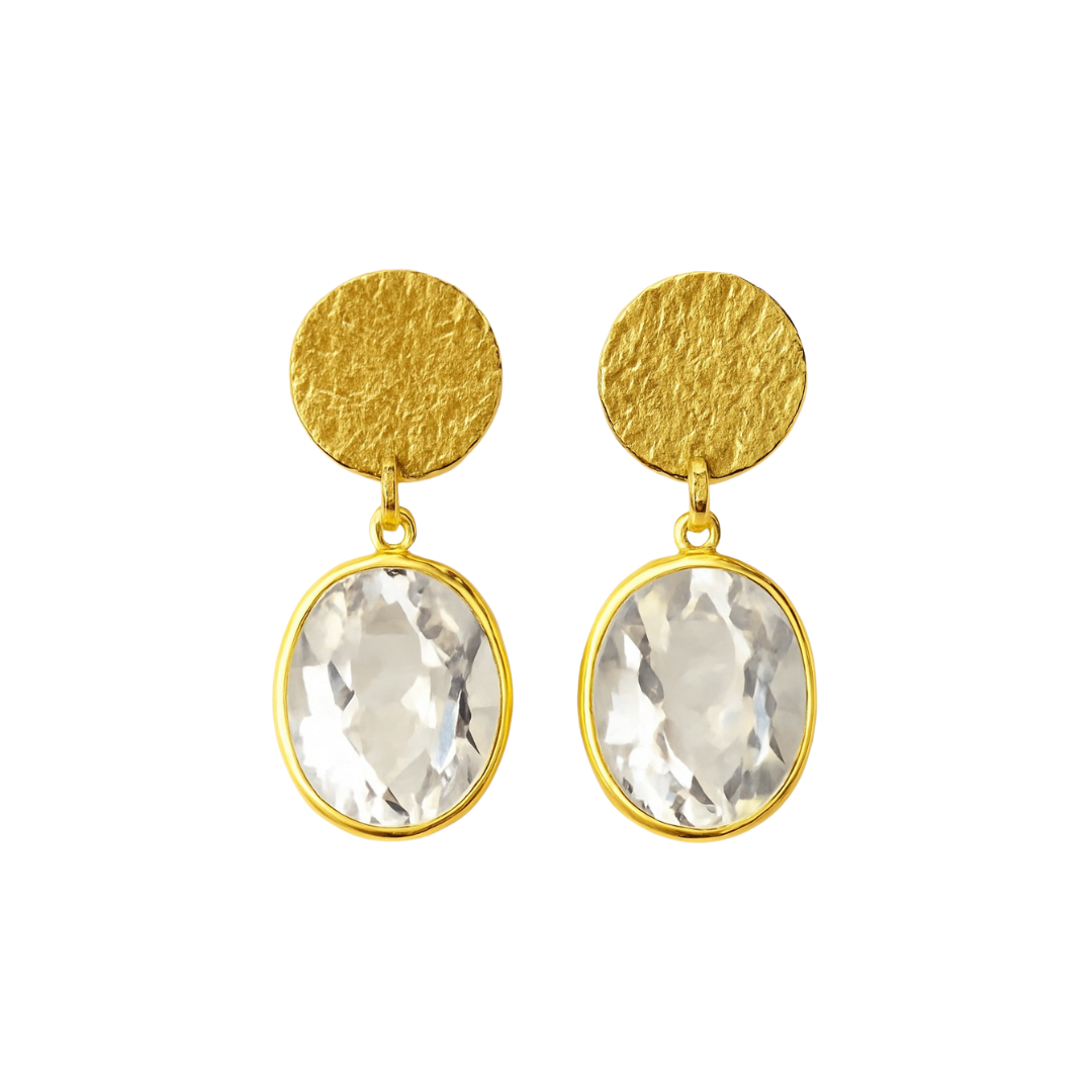 Niara | White Topaz Earrings