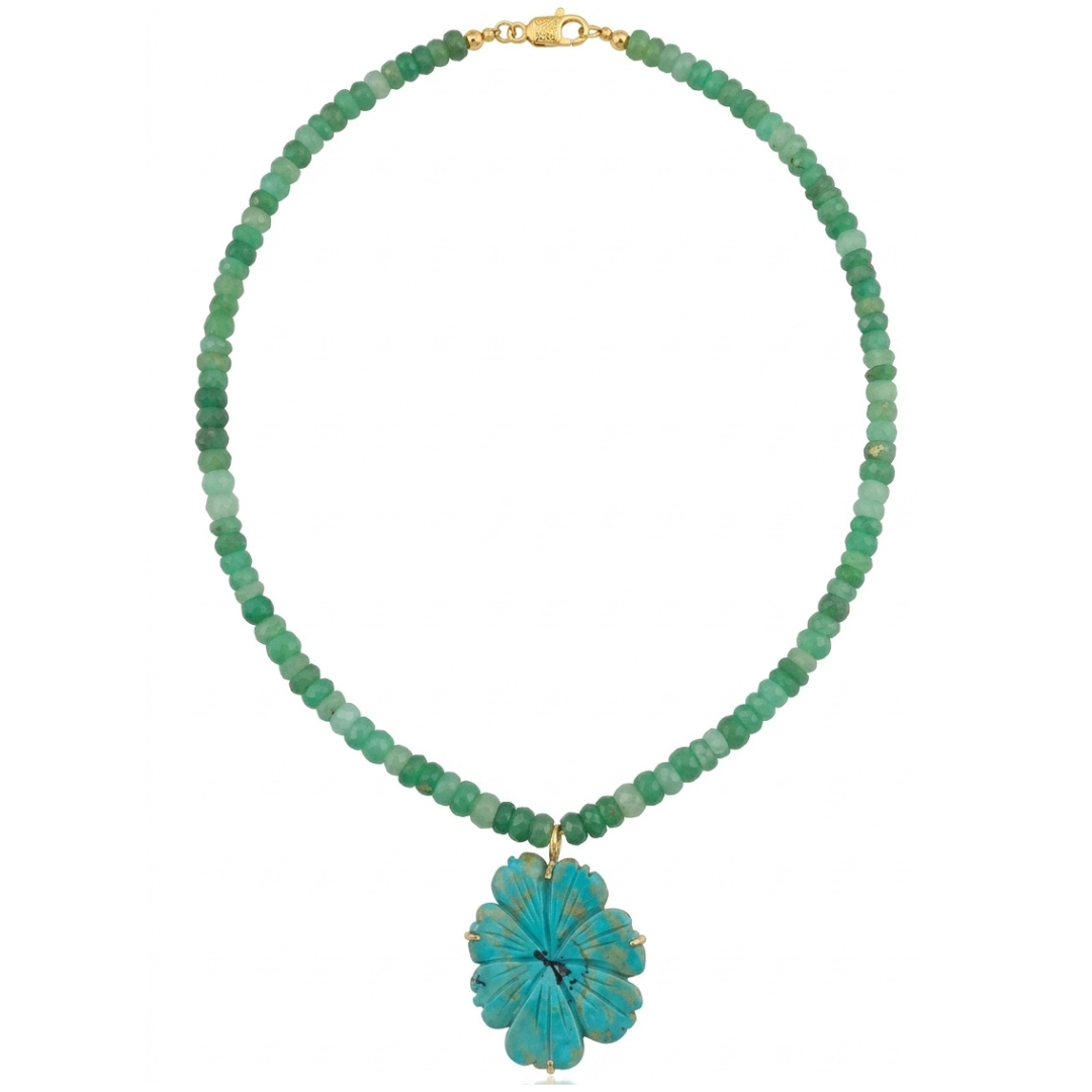 One off | Chrysoprase & Turquoise | Necklace