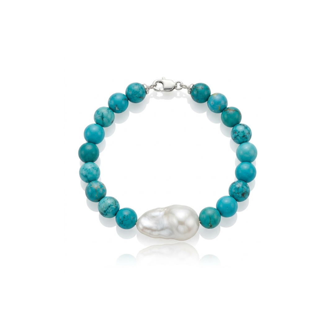 One Off | Turquoise & Cultured Pearl | Bracelet