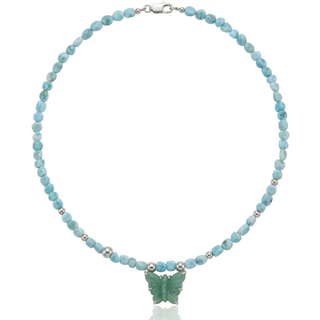One Off | Larimar Turquoise & Chrysoprase | Necklace