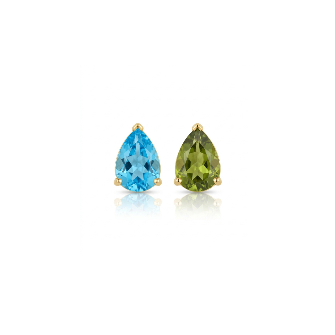 Limited | Swiss Blue Topaz & Peridot | Studs