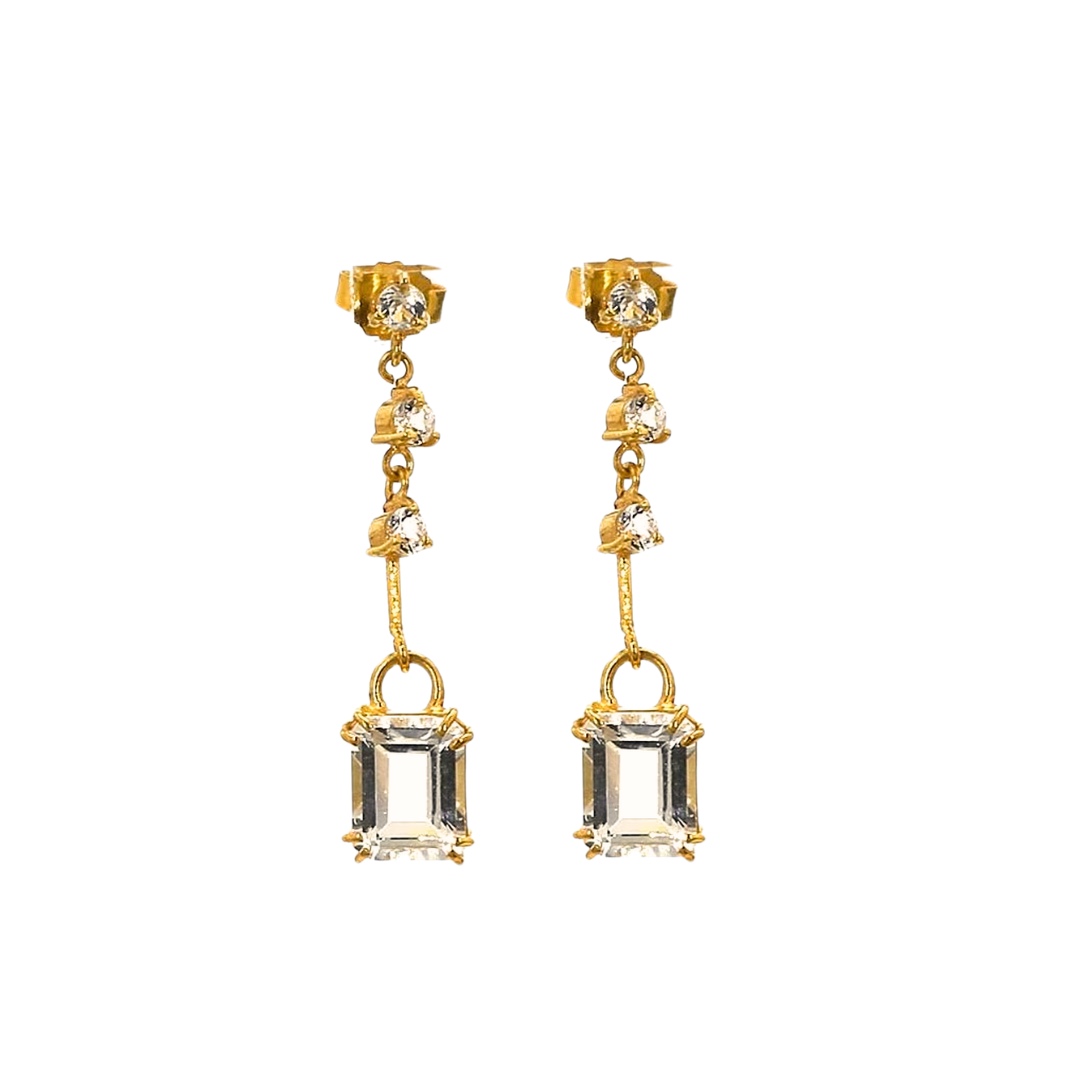 Lucy | Natural White Topaz | Earrings