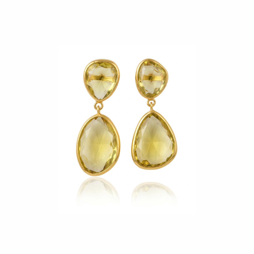 One Off | Lemon Quartz | Earrings