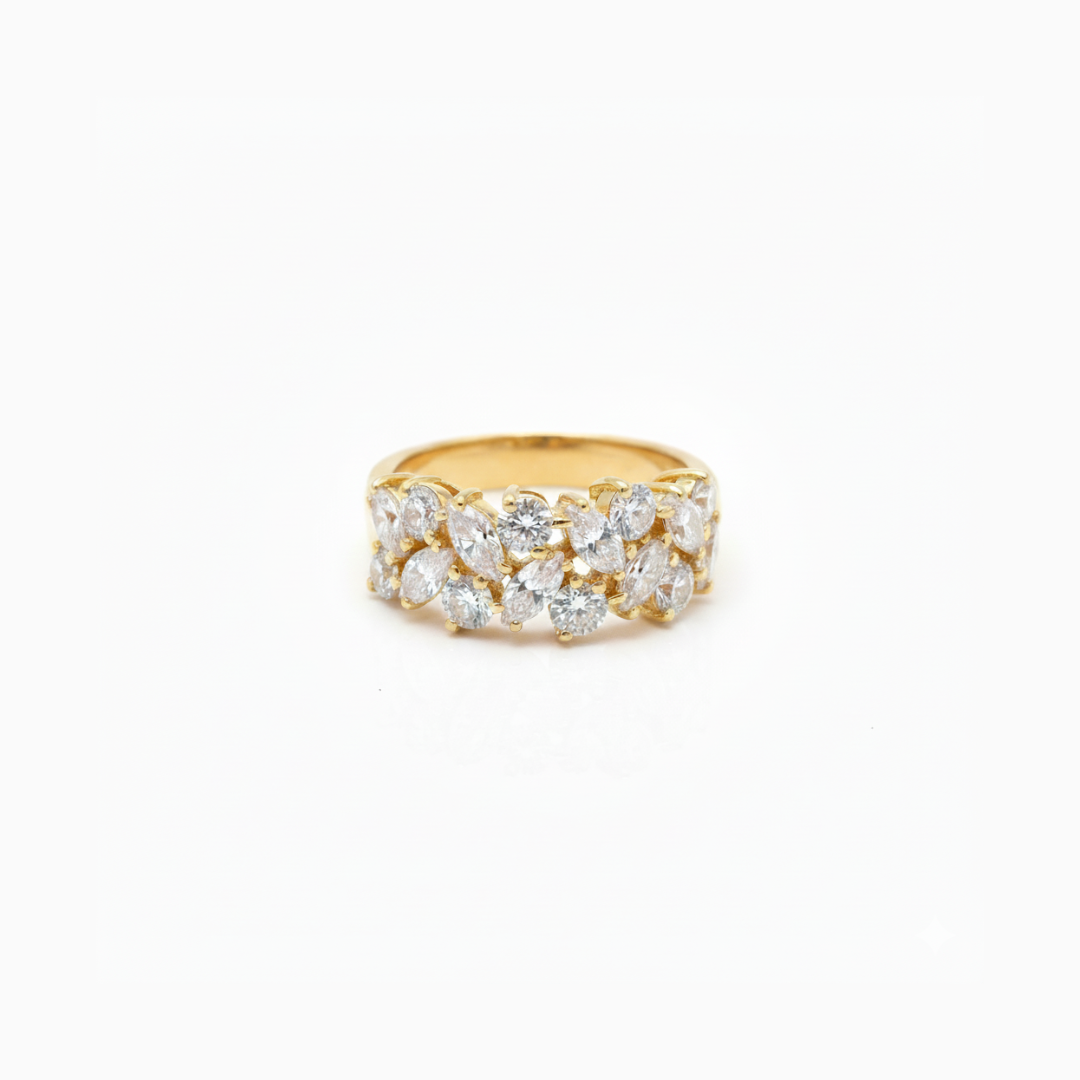 Sudu Mal Pokura | Cubic Zirconia | Ring