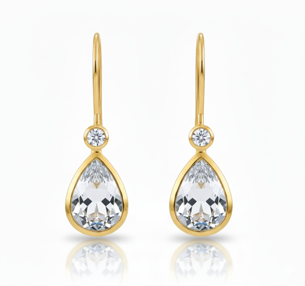 Ana | Drop | White Topaz